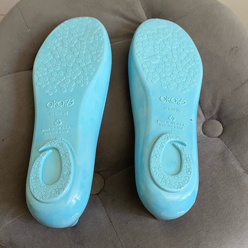 OKA b  Ballet Flat - aqua blue - size 6 - bio-based plastic - Picture 5 of 9